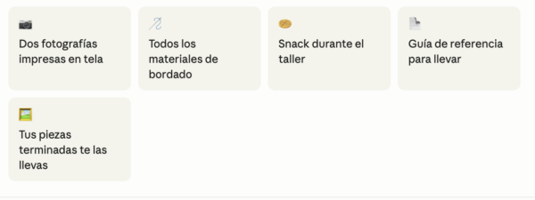 Taller - Foto bordado
